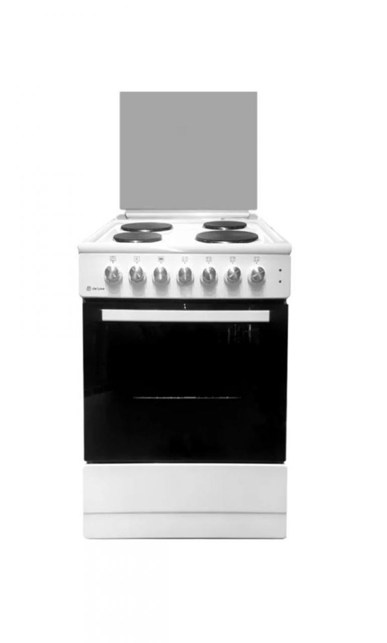 Кухонная электрическая плита De Luxe 606004.13Э 001 крышка белый