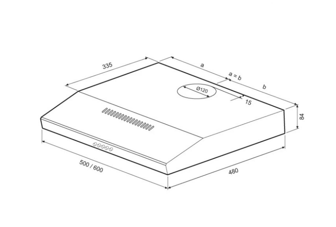 Подвесная вытяжка Krona Eva 600 inox PB