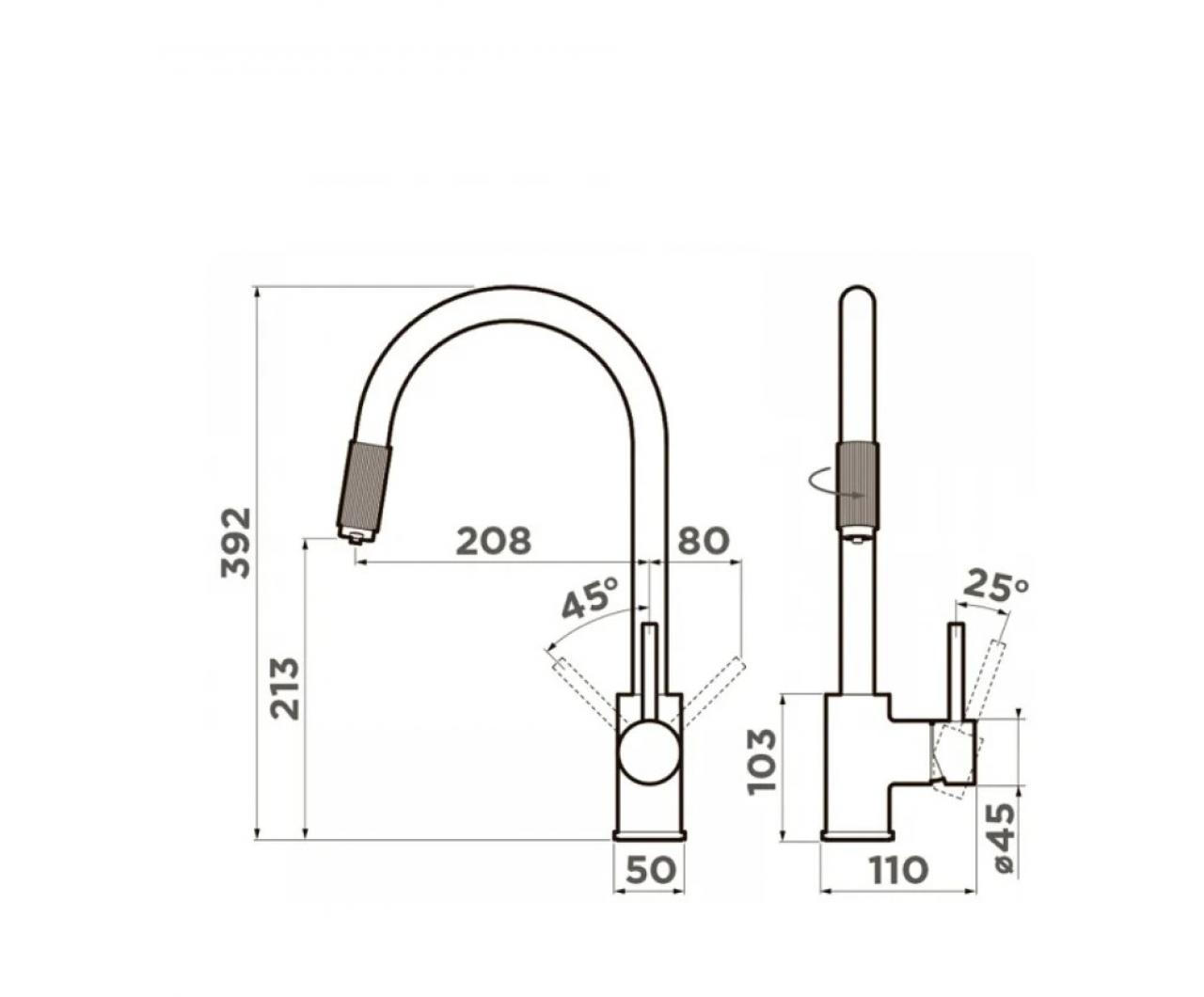 Смеситель для кухни (мойки) OMOIKIRI Tamura BN однорычажный