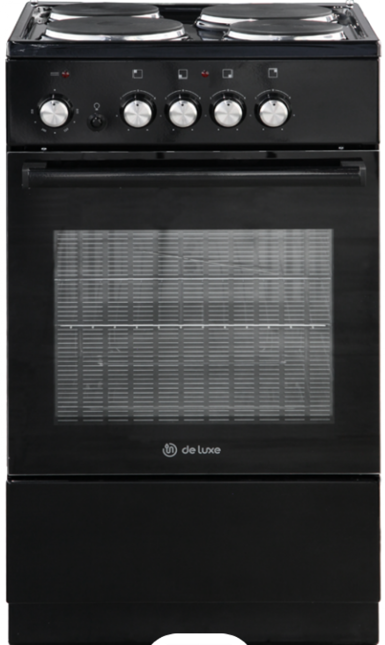 Кухонная плита De Luxe 5004.18э 011 черный глянец