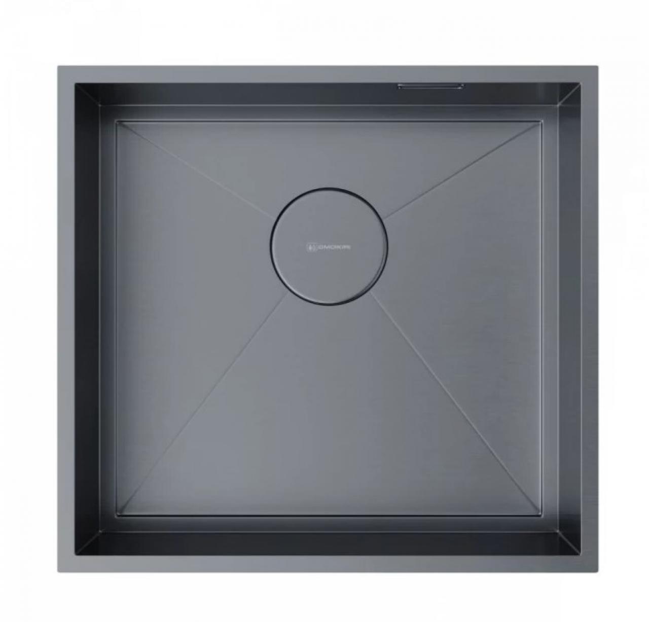 Мойка кухонная Omoikiri Kasen 48-26 INT GM вороненная сталь