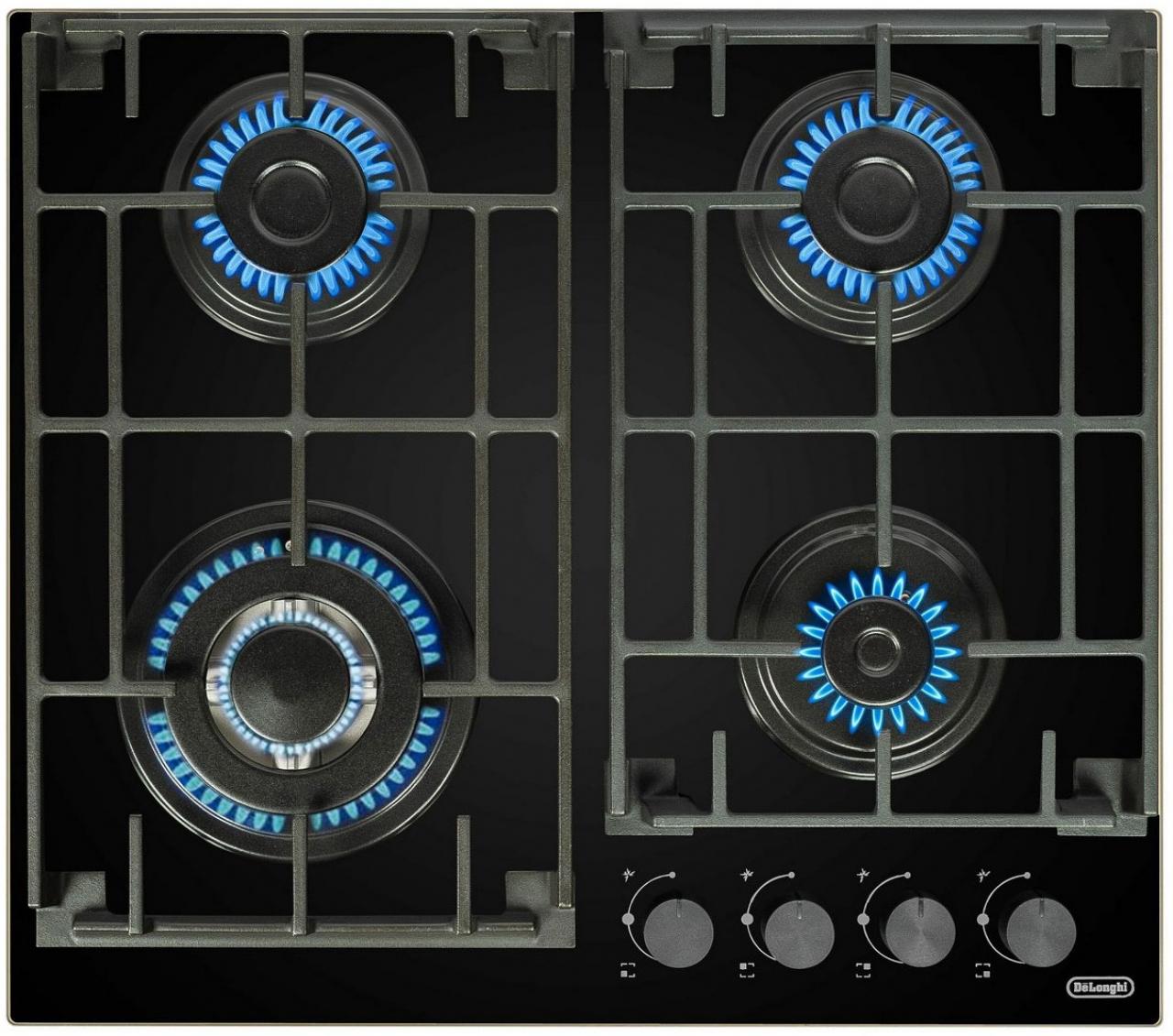 Газовая варочная панель DeLonghi GRETA 6GW NB, 58 см черный
