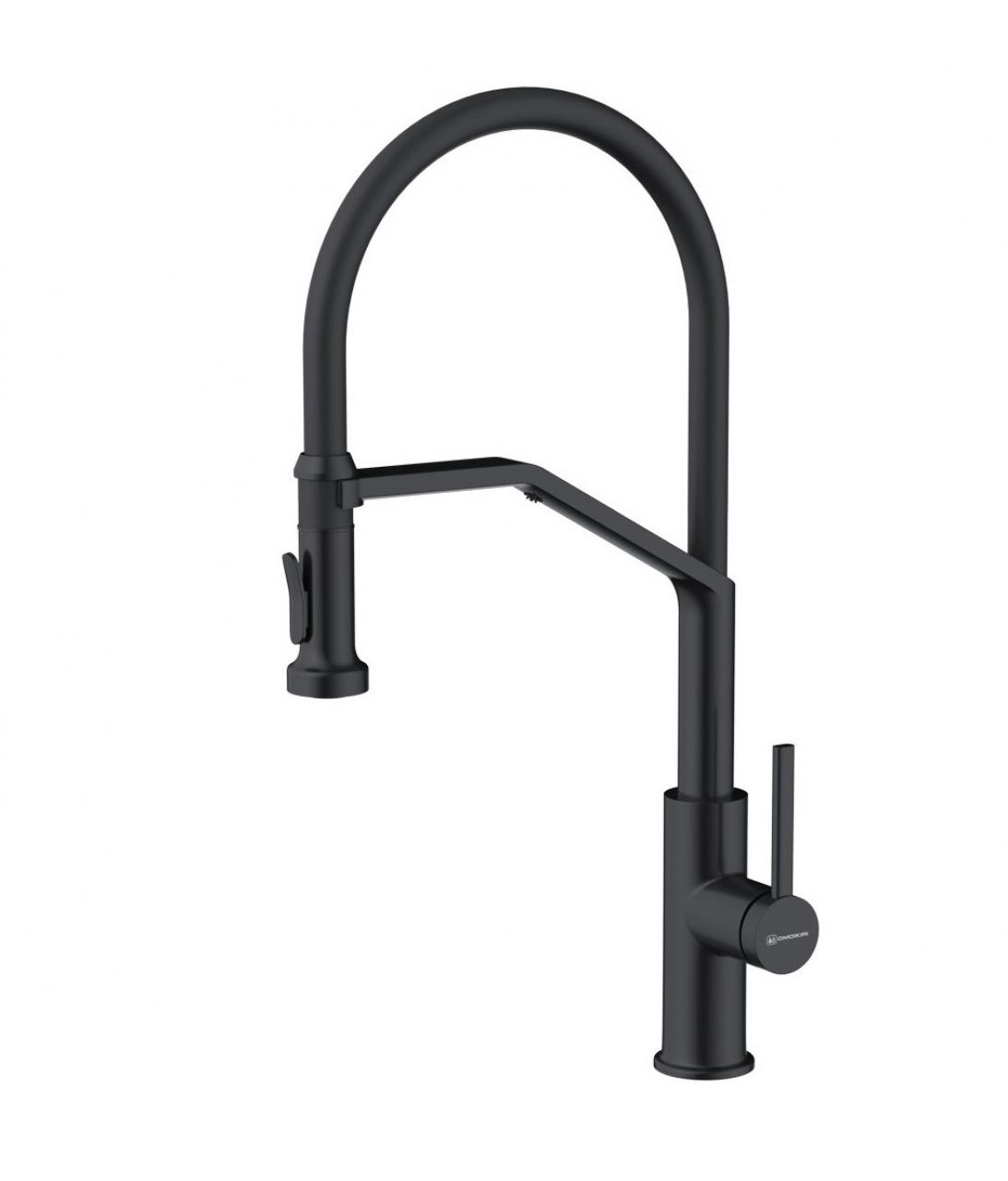 Смеситель Omoikiri Makkari 2 Plus-SB-GB-BL латунь/графит/черный