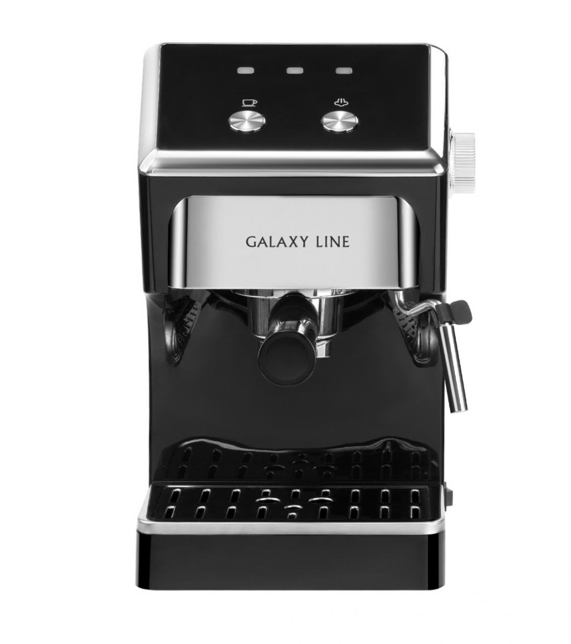 Кофемашина рожковая с капучинатором GALAXY LINE GL0756 черный
