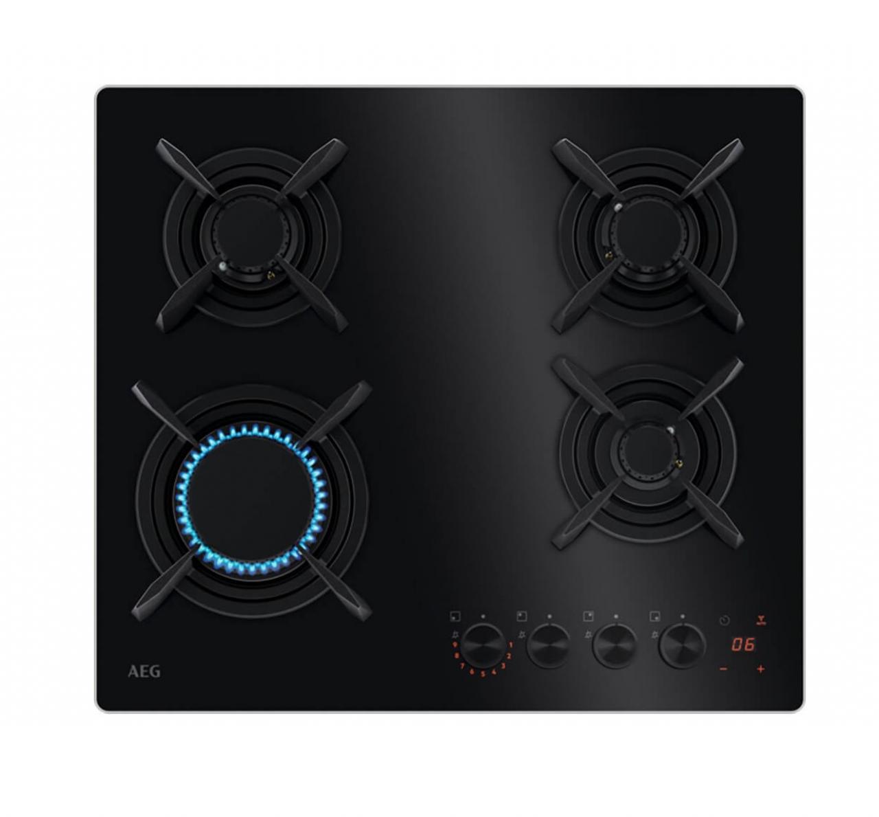 Газовая варочная поверхность AEG HKB64453NB черный