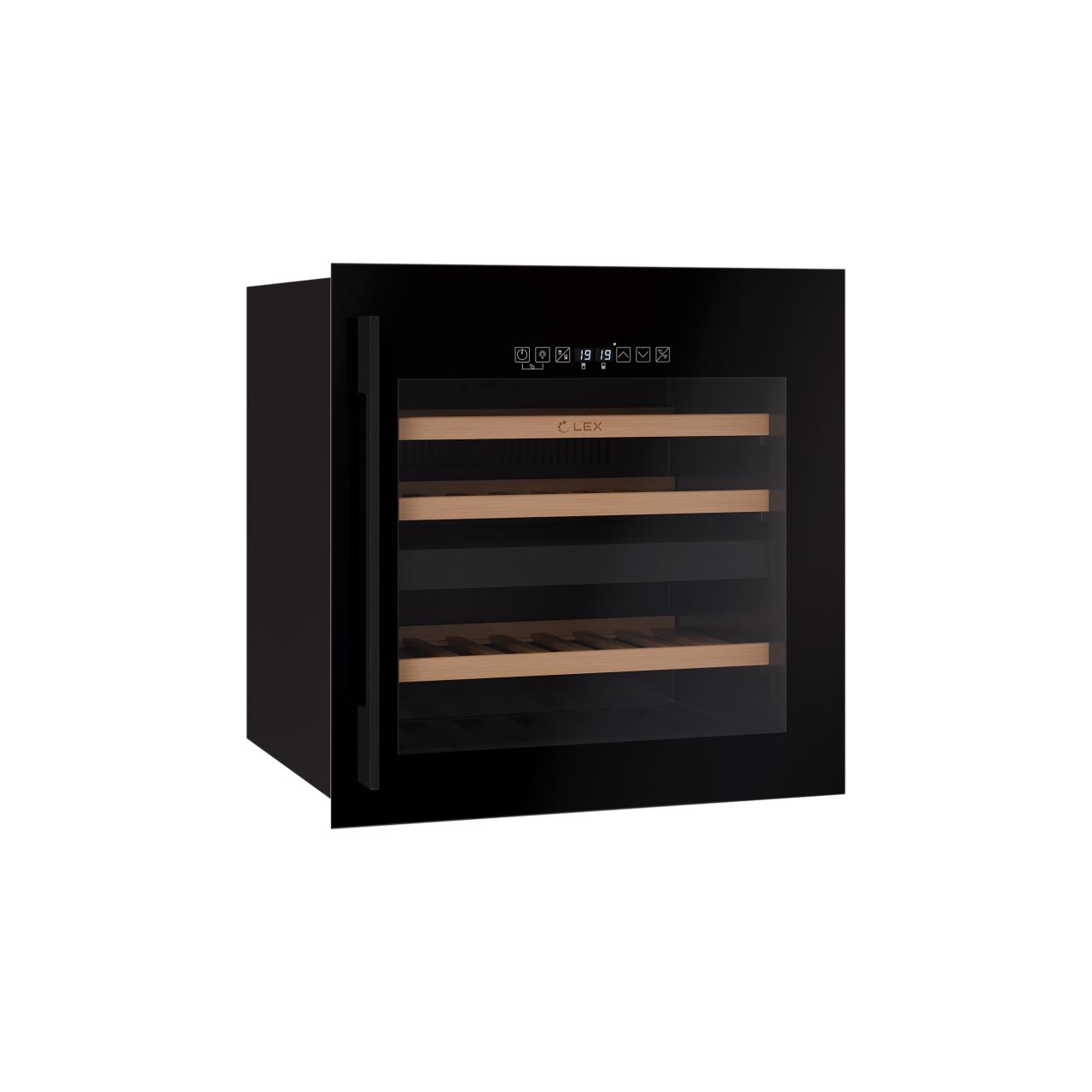 Винный шкаф встраиваемый LEX LWD6036BL dual zone S