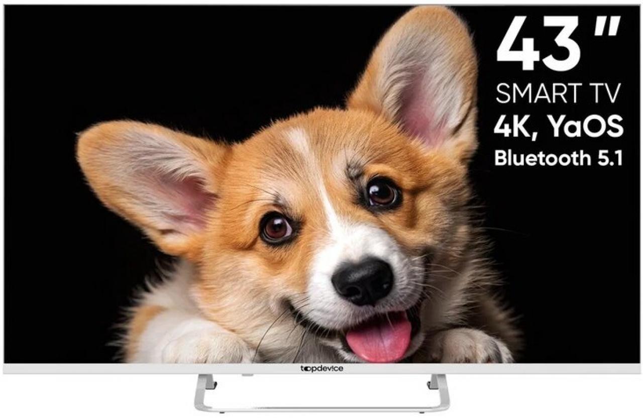 LED-телевизор Topdevice TDTV43CS03U_WE (4K UltraHD, Smart YandexOS) белый