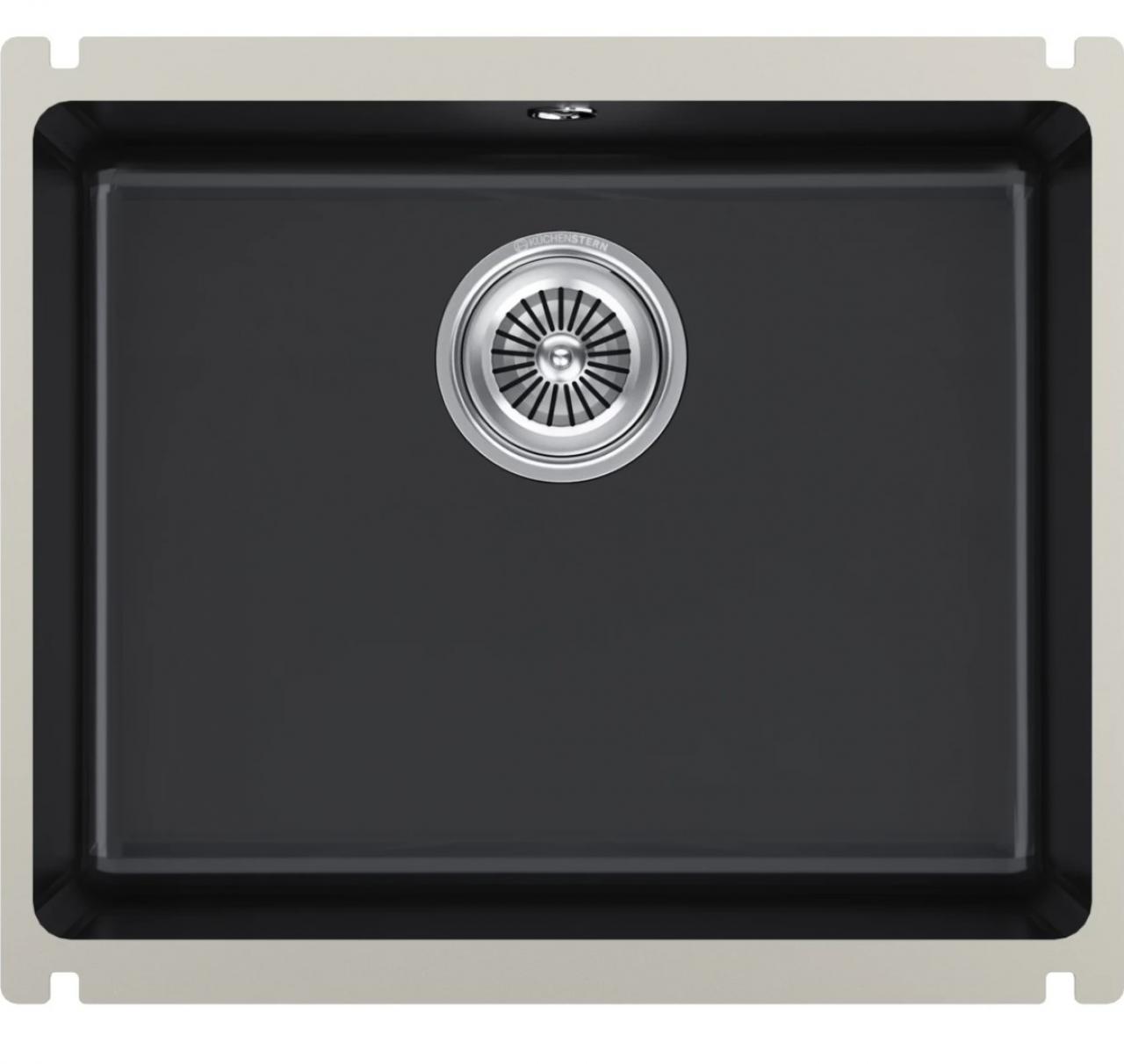 Мойка кухонная KUCHENSTERN SUBKERAM 60 (301KB30) черный