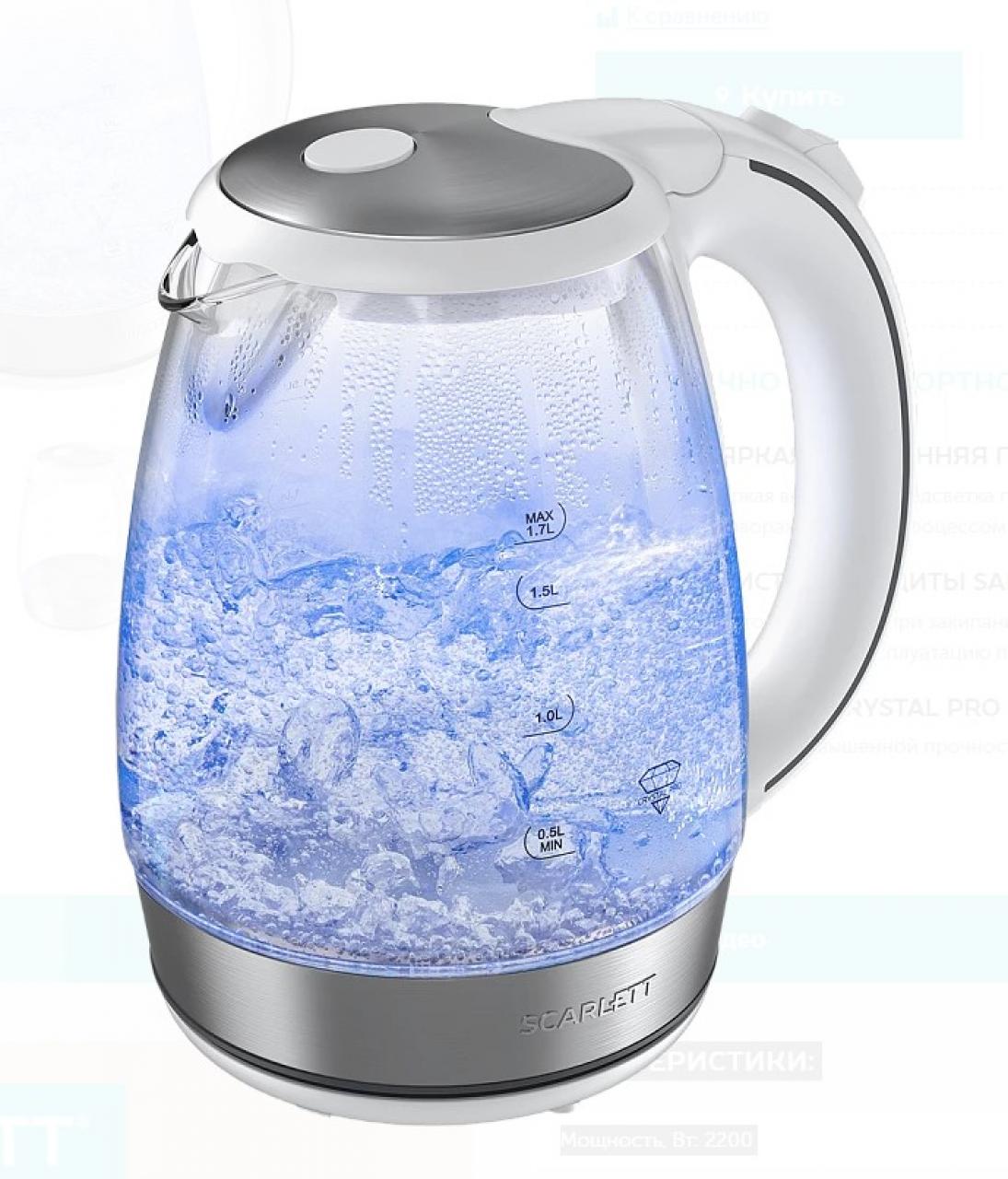 Чайник стеклянный Scarlett SC-EK27G37
