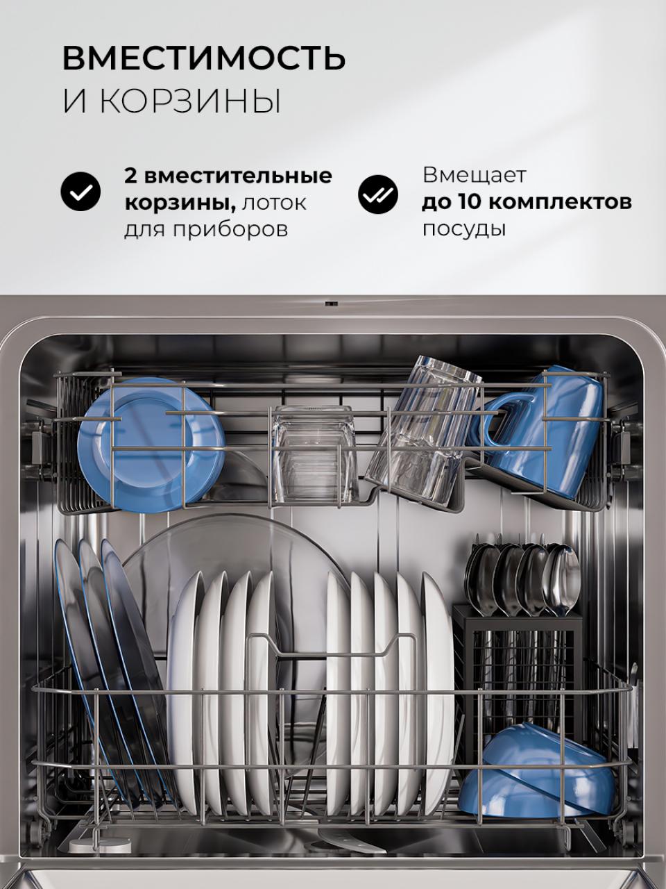 Посудомоечная машина компактная LEX DW4542WH Compaсt