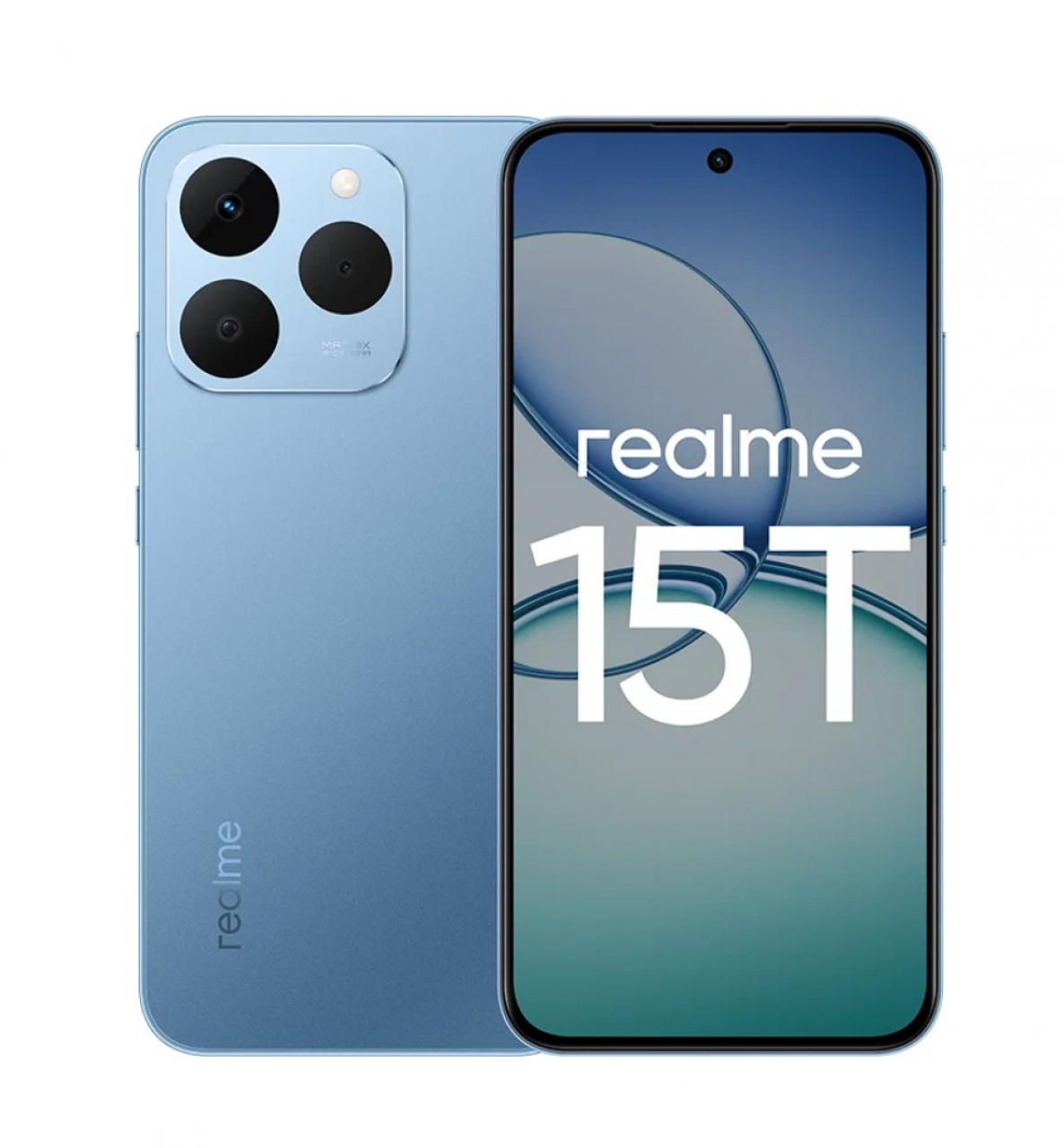 Смартфон realme 15T 5G 12/256 ГБ RMX5111 Android 15 NFC Голубой металлик