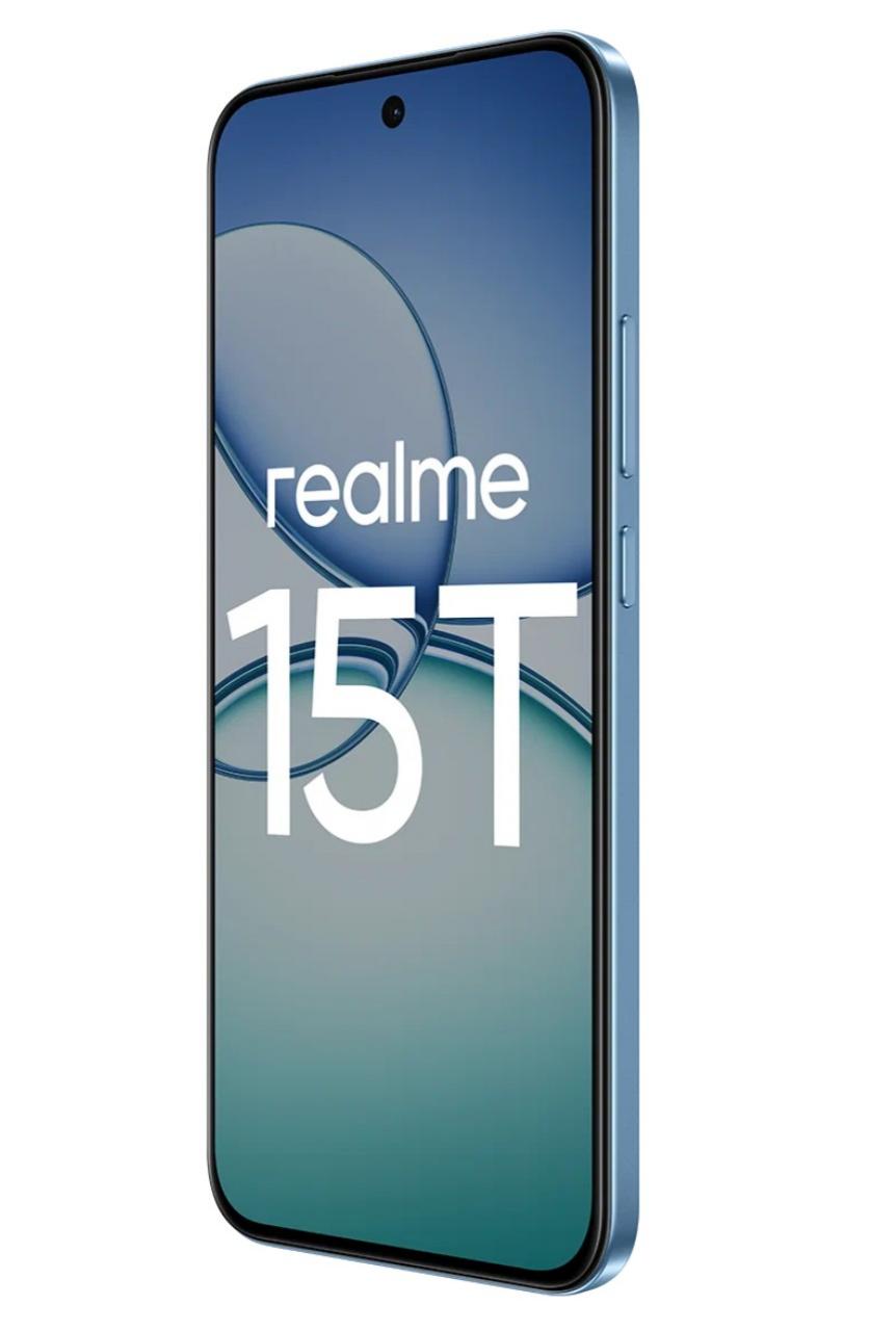 Смартфон realme 15T 5G 12/256 ГБ RMX5111 Android 15 NFC Голубой металлик