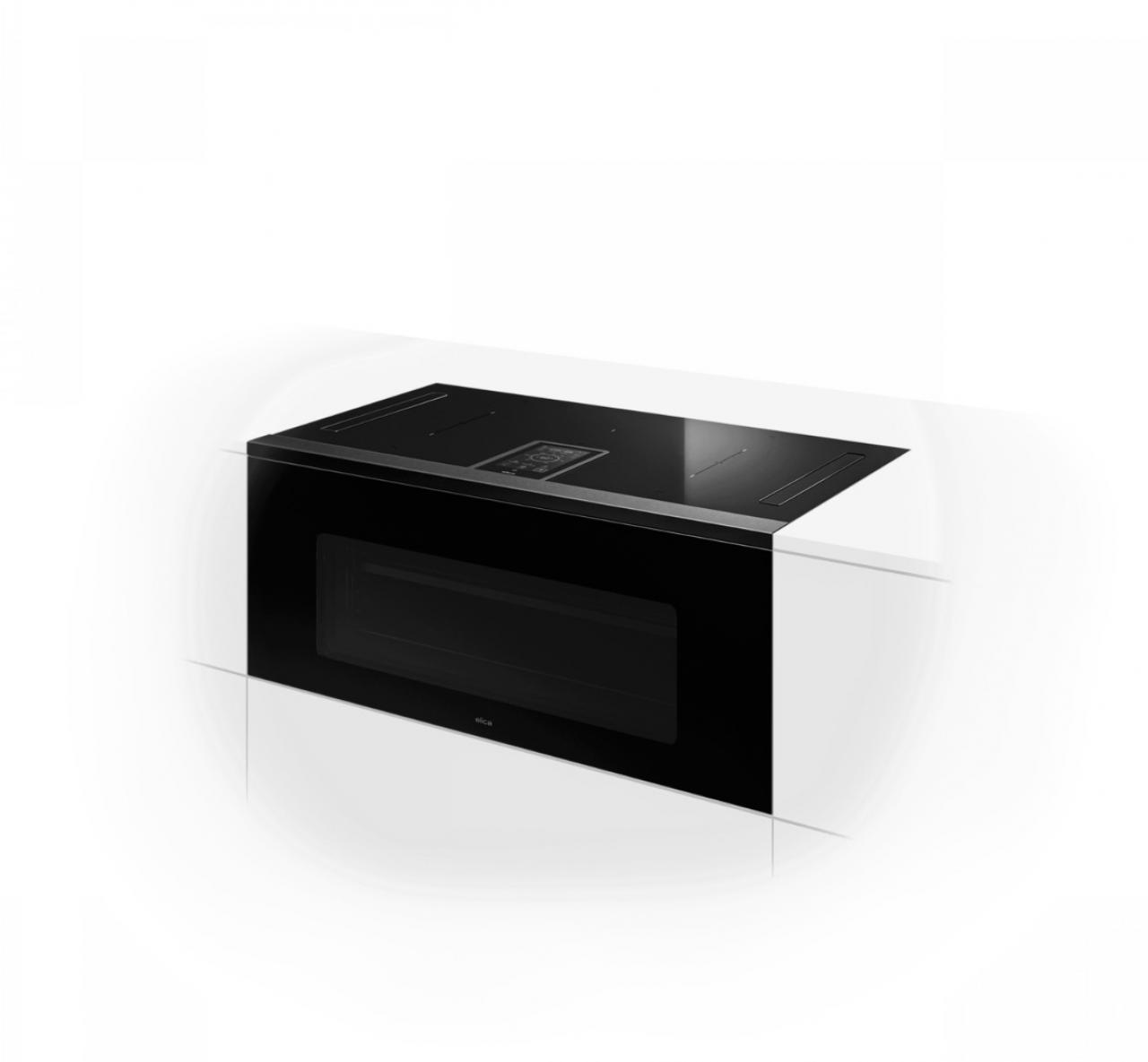 Духовой шкаф с варочной поверхностью и встроенной вытяжкой ELICA LHOV COMBISTEAM BL/A/90