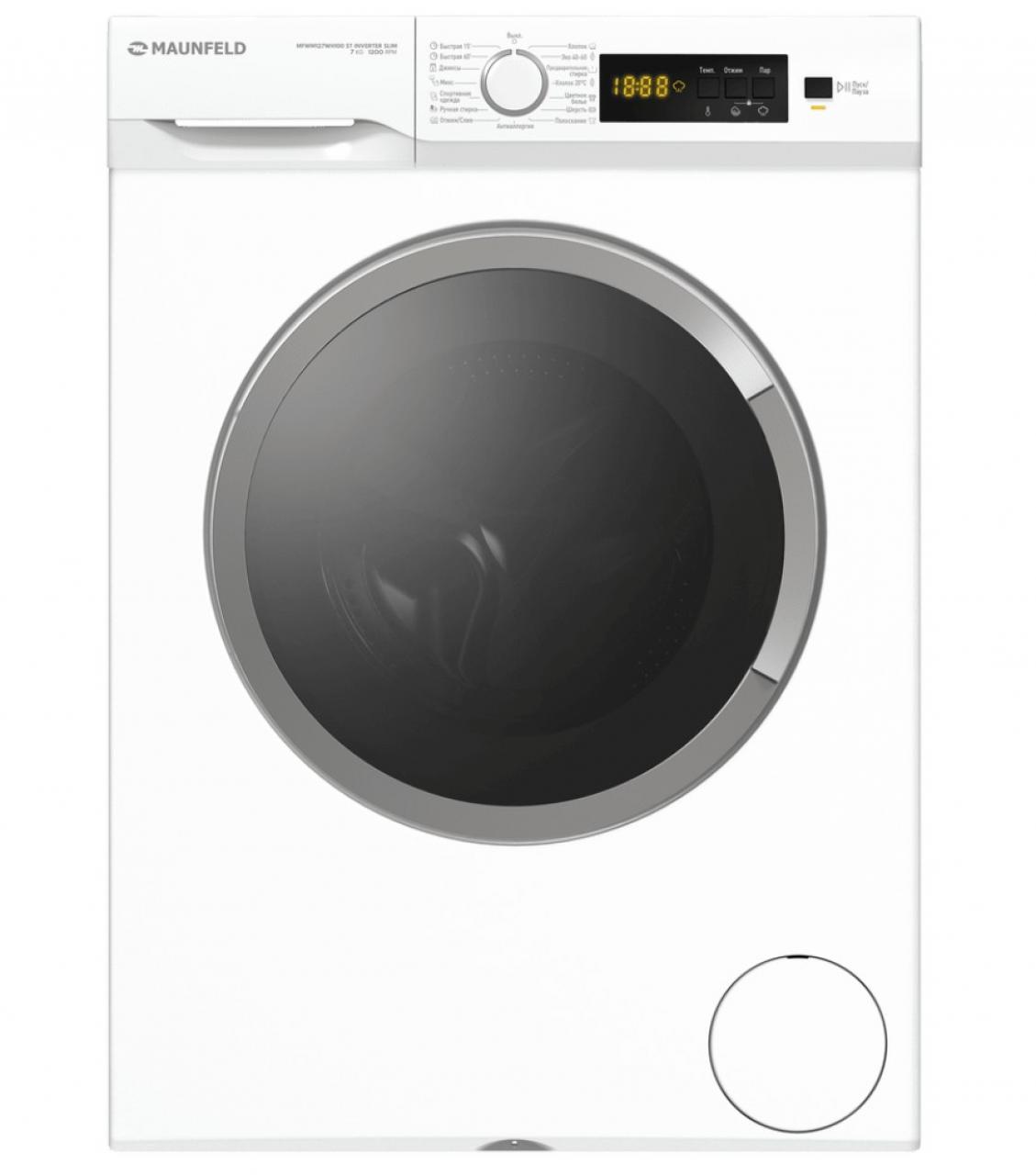 Стиральная машина MAUNFELD MFWM127WH100 ST INVERTER SLIM