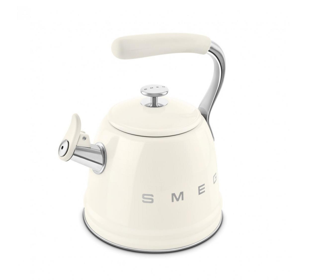 Чайник со свистком Smeg (WKF01CR) кремовый
