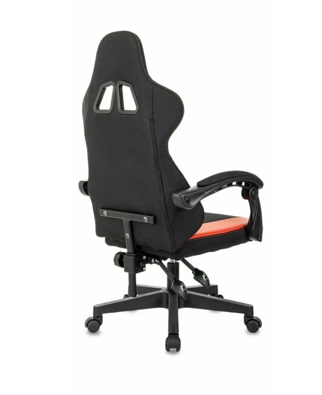 Кресло игровое Zombie Rudger обивка: ткань/экокожа цвет: черный/красный (ZOMBIE RUDGER RED)