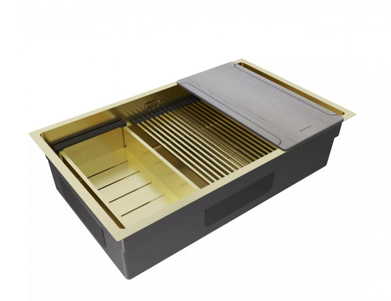 Мойка кухонная Paulmark NEXT-MULTI SINK 74 UNI светлое золото