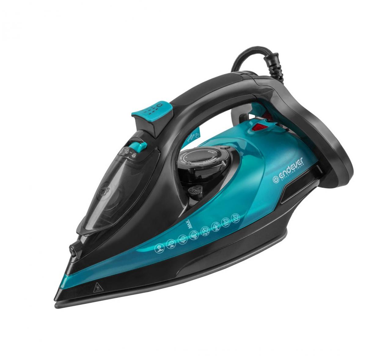 Утюг Endever Delta-227 черный/лазурно-синий
