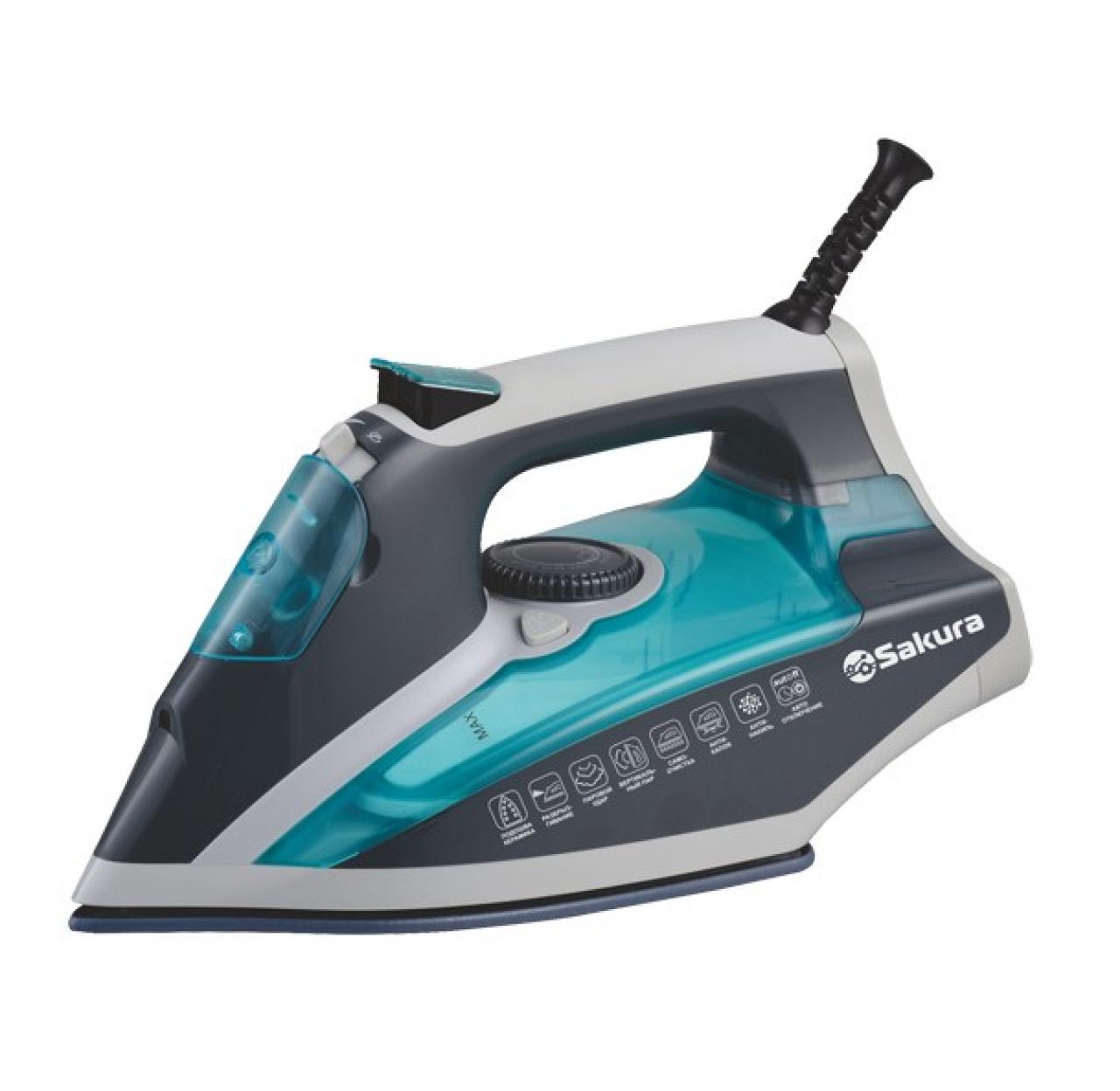Утюг Sakura SA-3061CG Premium серый/бирюзовый