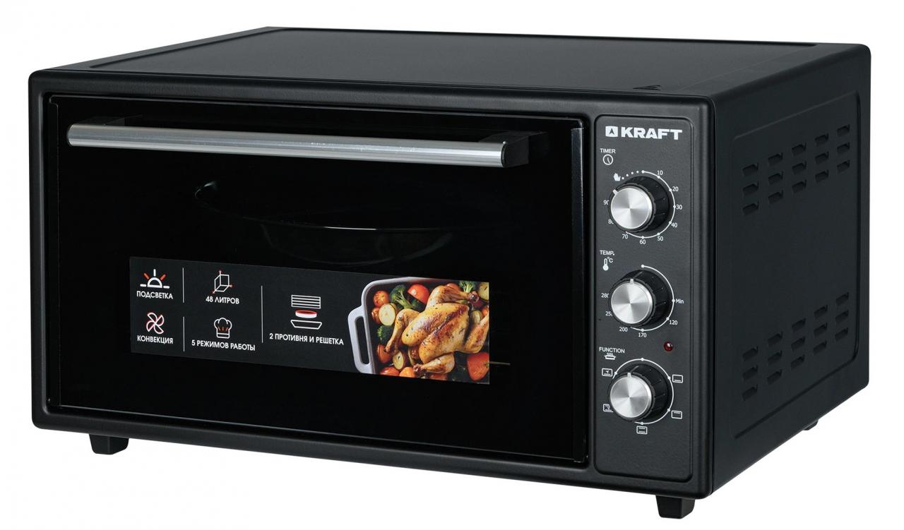 Мини-печь Kraft KF-MO 4806 FBL черный