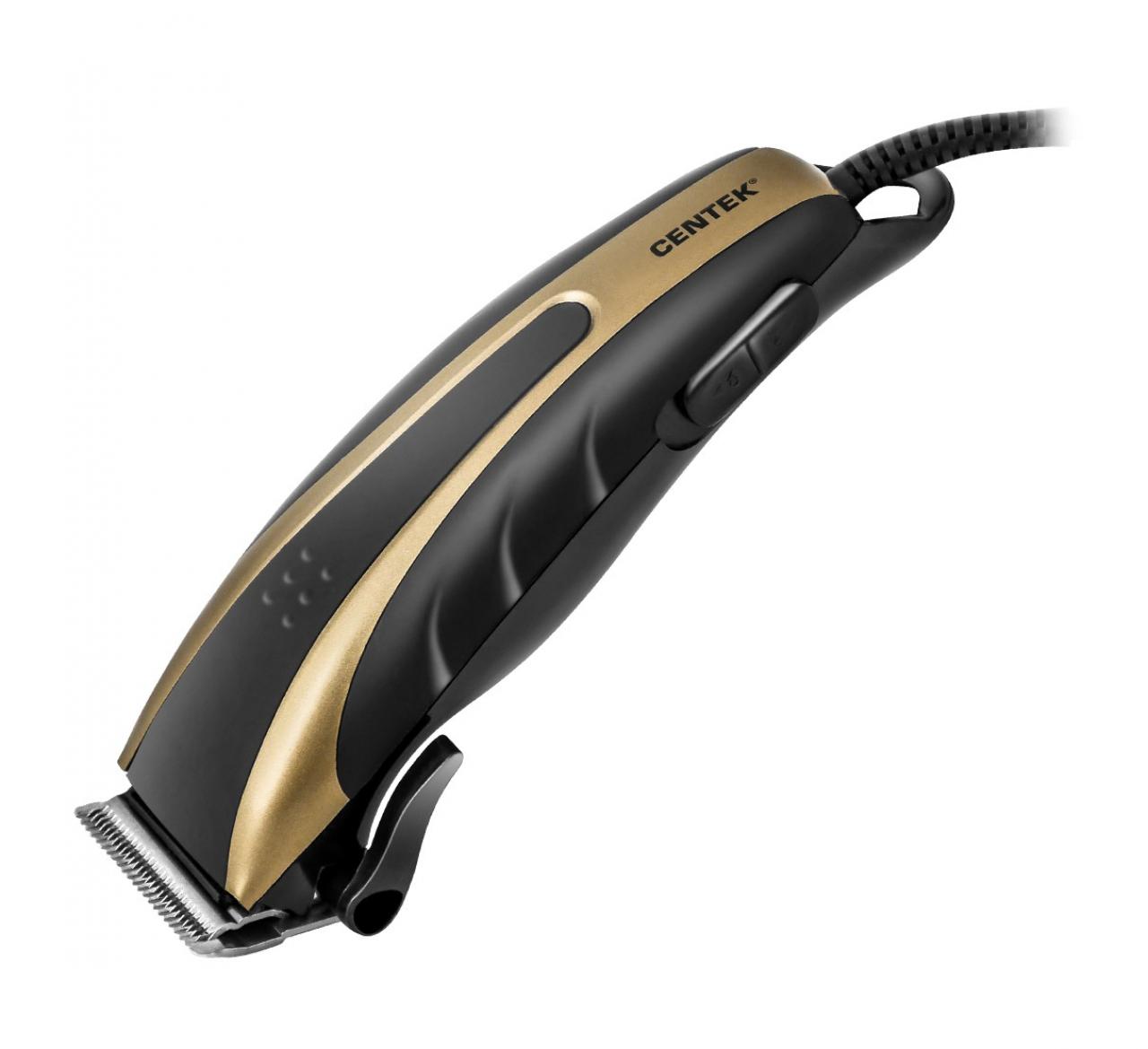 Машинка для стрижки Centek CT-2110 чёрный/золотой