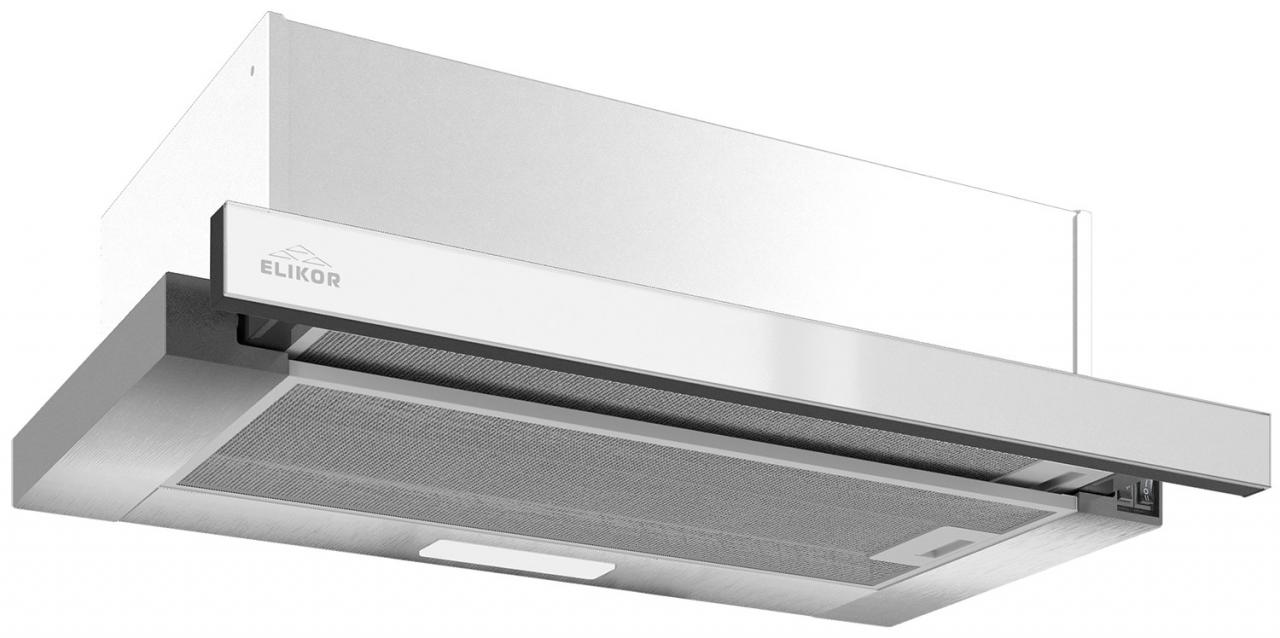 Вытяжка встраиваемая Elikor Интегра GLASS 45Н-400-В2Д нержавеющая сталь/стекло белое
