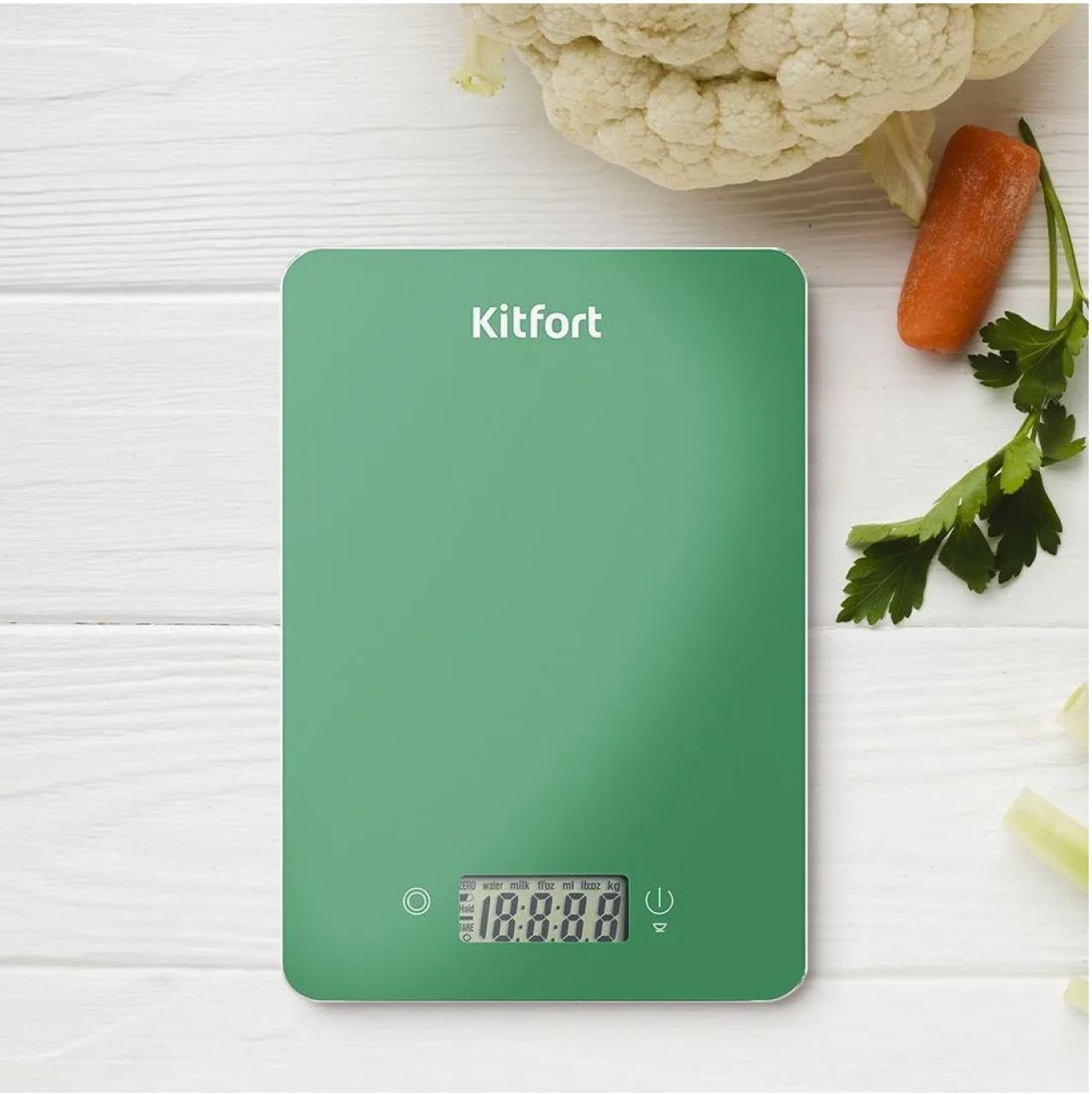 Весы кухонные KITFORT КТ-857-2 зеленый