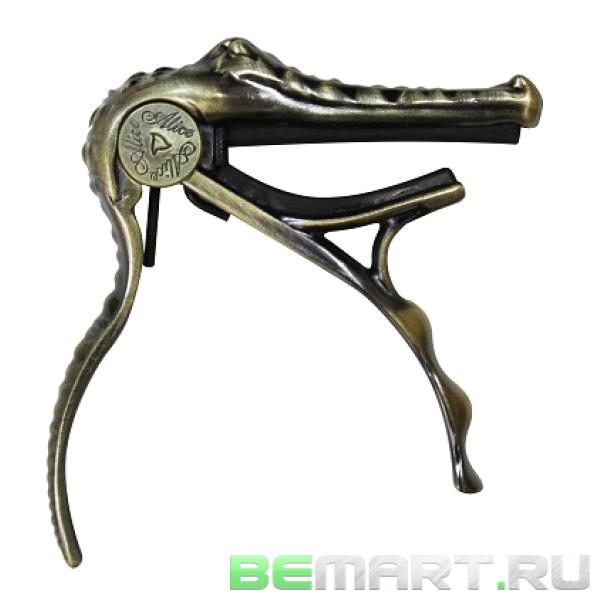 Каподастр для классической гитары КРОКОДИЛ Alice A007G/BR