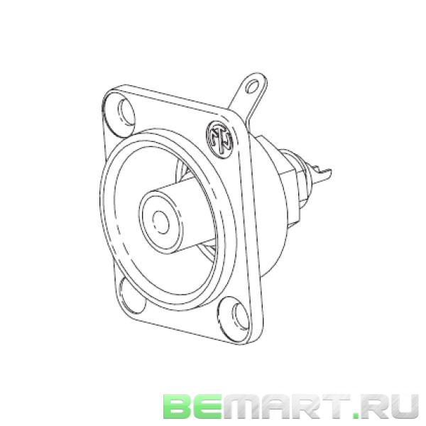 Панельный разъем RCA гнездо, тип-D, красный изолятор Neutrik NF2D-2