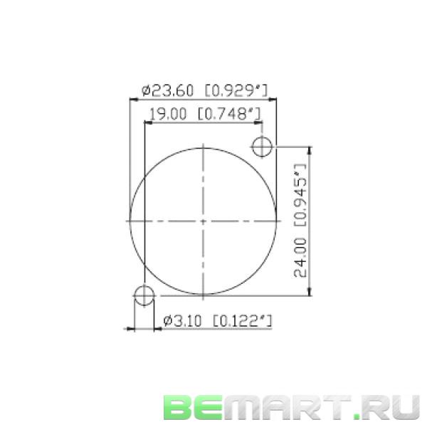 Панельный разъем RCA гнездо, тип-D, красный изолятор Neutrik NF2D-2