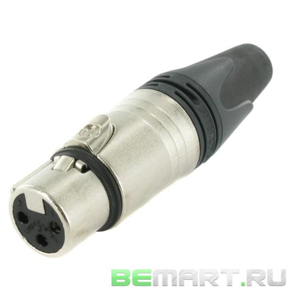 Кабельный разъем XLR female, посеребренные контакты Neutrik NC3FXX