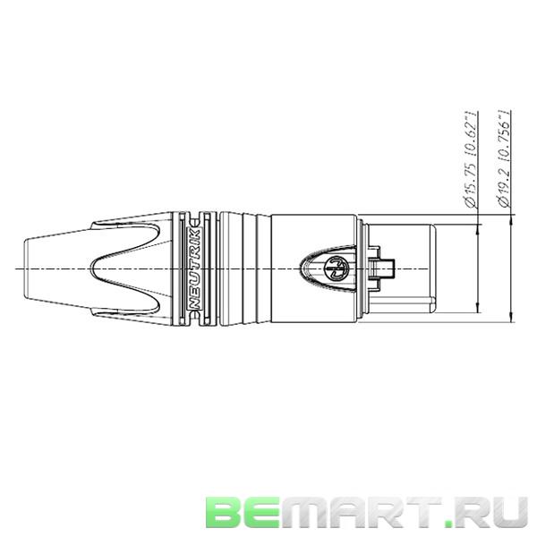 Кабельный разъем XLR female, посеребренные контакты Neutrik NC3FXX