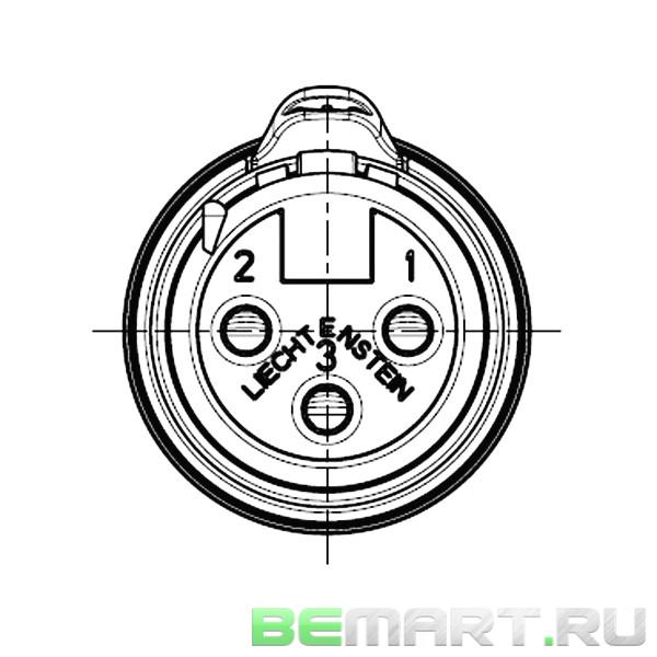 Кабельный разъем XLR female, посеребренные контакты Neutrik NC3FXX
