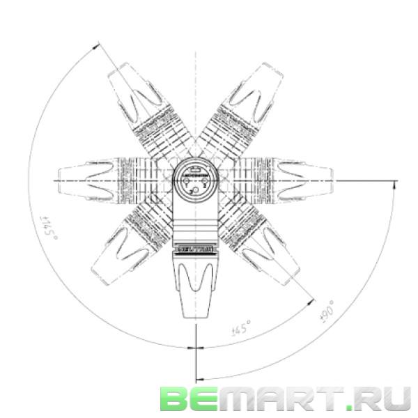 Кабельный разъем угловой XLR male, посеребренные контакты Neutrik NC3MRX
