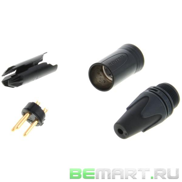 Кабельный разъем XLR male, позолоченные контакты Neutrik NC3MXX-B