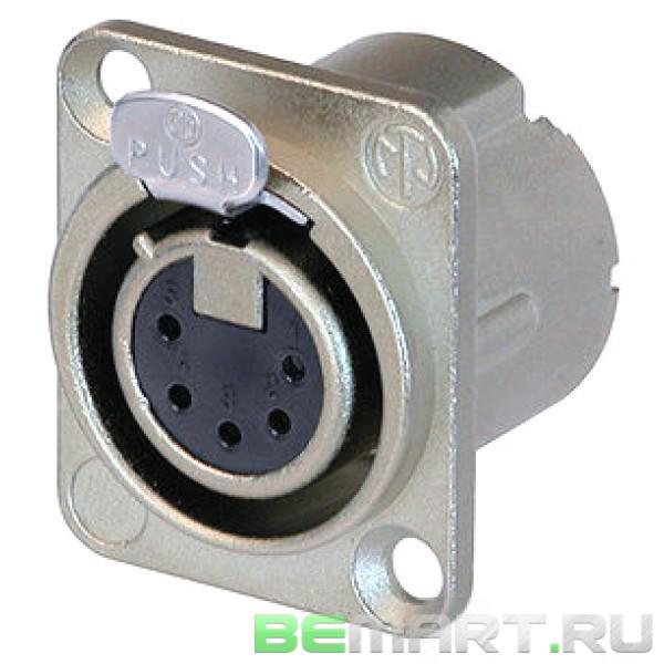 Панельный разъем XLR female 5 контактов с дополнительной защитой от RF помех Neutrik NC5FD-LX
