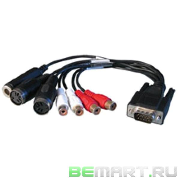 Небалансный 15pole SubD на 4 x Cinch аналоговых, 2 x MIDI, 1 x Phones, для HDSP 9632, HDSPe AIO RME Analog Breakoutcable