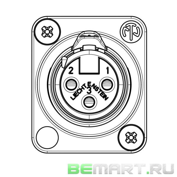 Адаптер AES/ABU, XLR гнездо 110 Ом вход - BNC 75 Ом выход Neutrik NADITBNC-FX