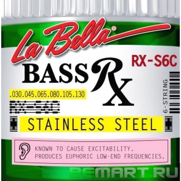 Струны для 6-стр. бас-гитары, калибр 30-130 La Bella RX-S6C