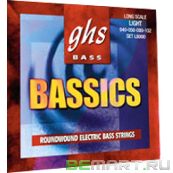 Струны для бас-гитары GHS STRINGS M6000 BASSICS