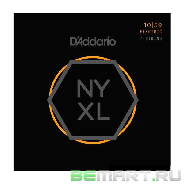 Струны для 7-струнной электрогитары, 10-59 D'Addario NYXL1059