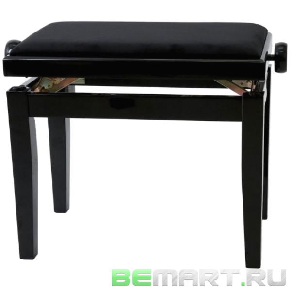банкетка для пианино черная глянцевая Gewa Deluxe Black High Gloss