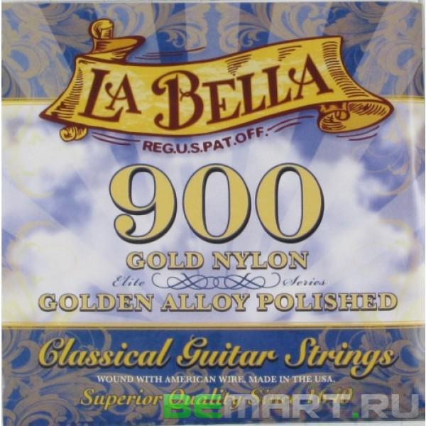 Струны для классической гитары La Bella 900 Golden Superior Hard