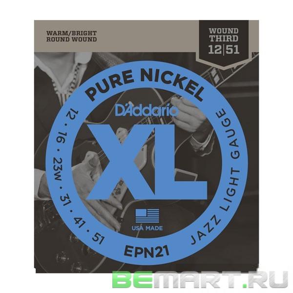 Струны для электрогитары D'Addario EPN21 Jazz Light
