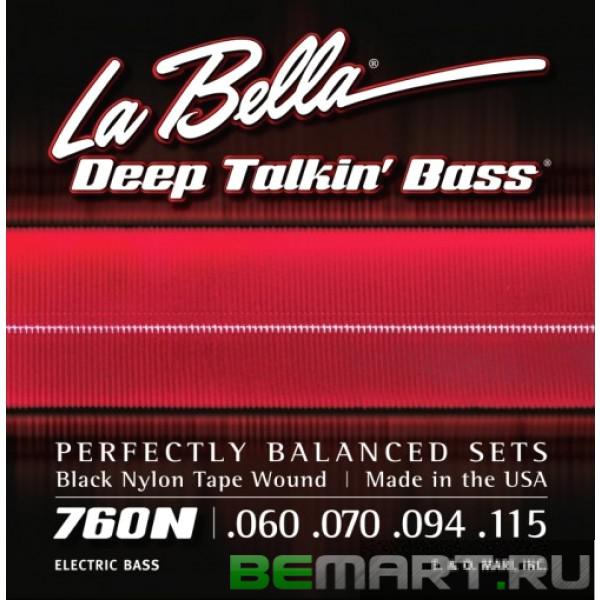 Струны для 4-х струнной бас-гитары, 60-115 La Bella 760N Hard